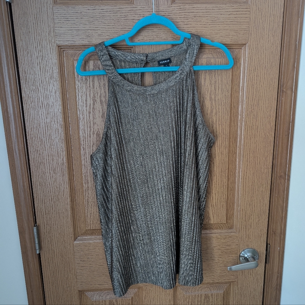 Torrid Metallic Silver Tank Top